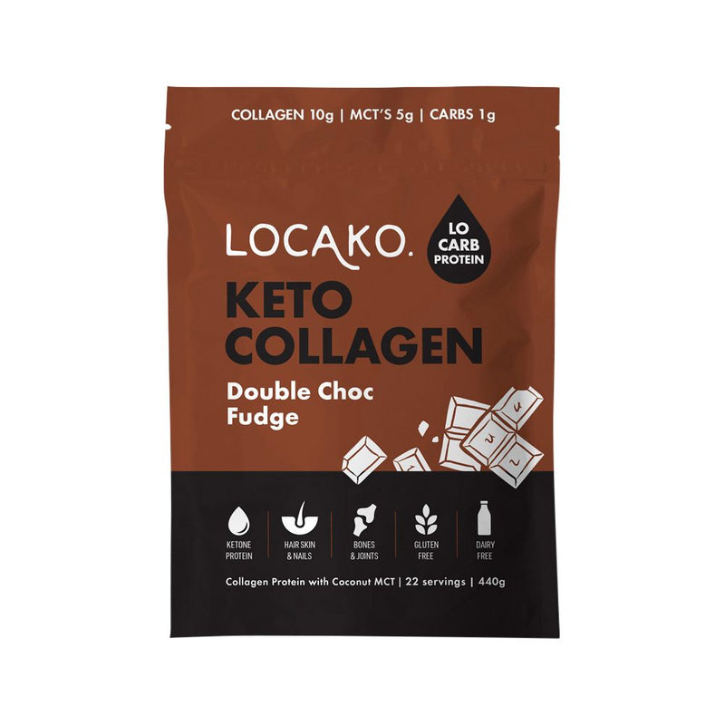 Locako Keto Collagen Double Choc Fudge 440g