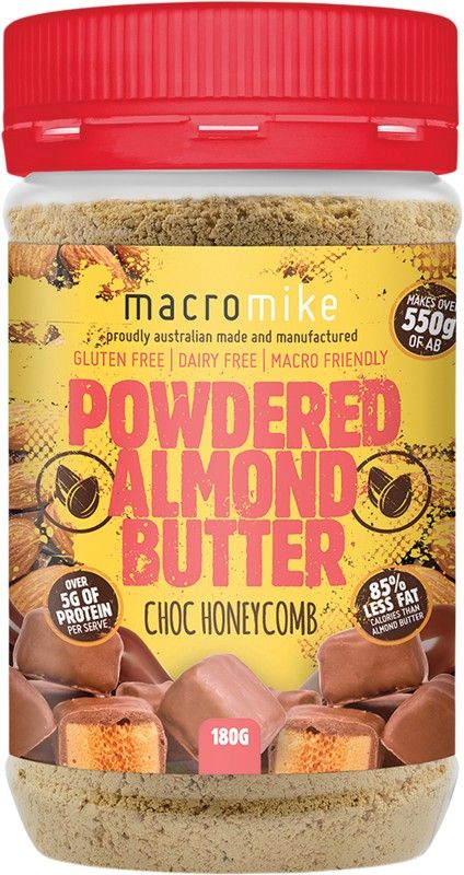 Macro Mike Powdered Almond Butter Choc Honeycomb 180g