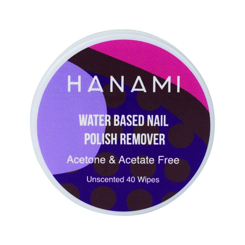 Hanami Nail Polish Remover Water Based Wipes 40 Pack Vanilla