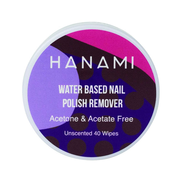 Hanami Nail Polish Remover Water Based Wipes 40 Pack - Unscented