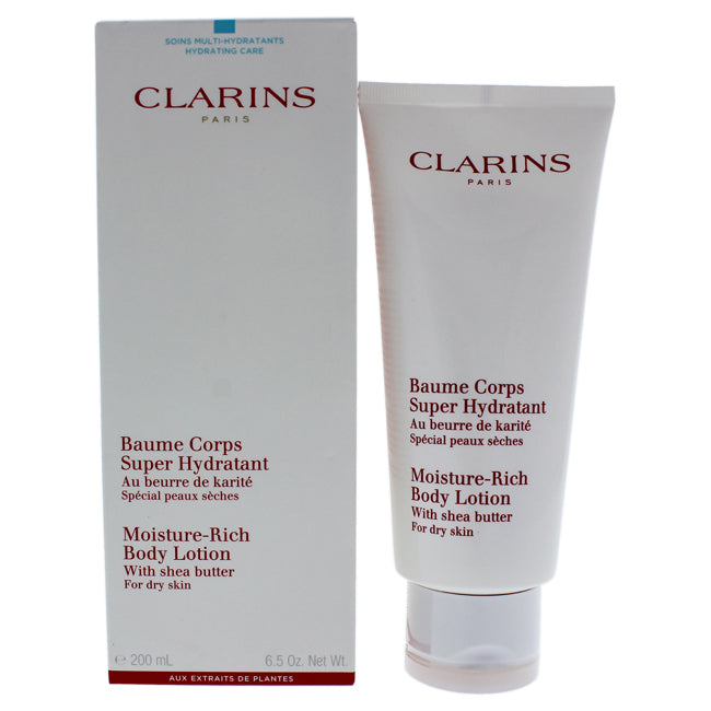 Clarins Moisture Rich Body Lotion with Shea Butter (Dry Skin) by Clarins for Unisex - 6.5 oz Body lotion