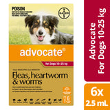 Advocate Dog 10-25 kg Large 6s