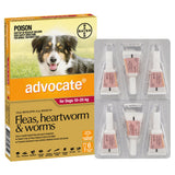 Advocate Dog 10-25 kg Large 6s