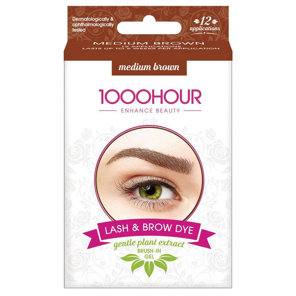 1000HOUR Plant Based Lash & Brow Dye Kit - Medium Brown