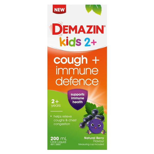 Demazin Kids 2+ Cough Immune Defense Liquid 200ml