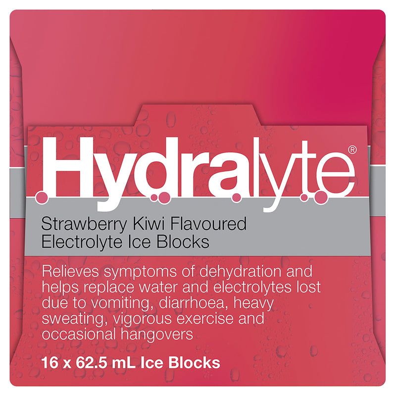 Hydralyte Ice Blocks Strawberry/Kiwi 16