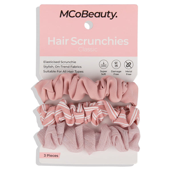 MCoBeauty Hair Scrunchies Classic 3 Pack - Pink