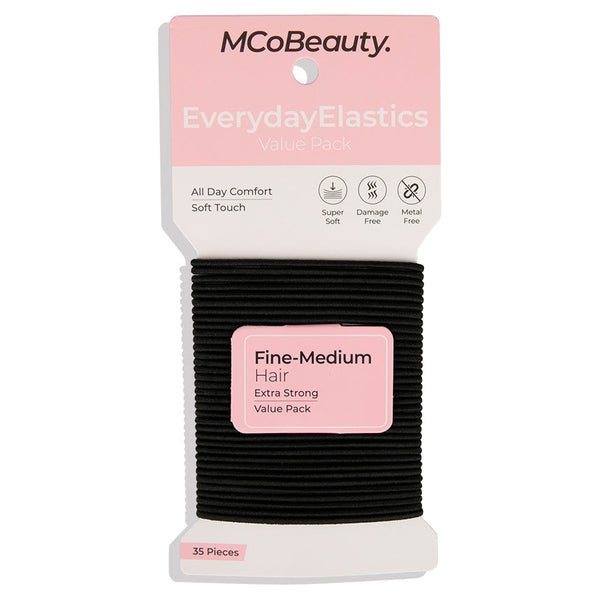 MCoBeauty Everyday Elastics Fine To Medium Hair Value Pack - Black