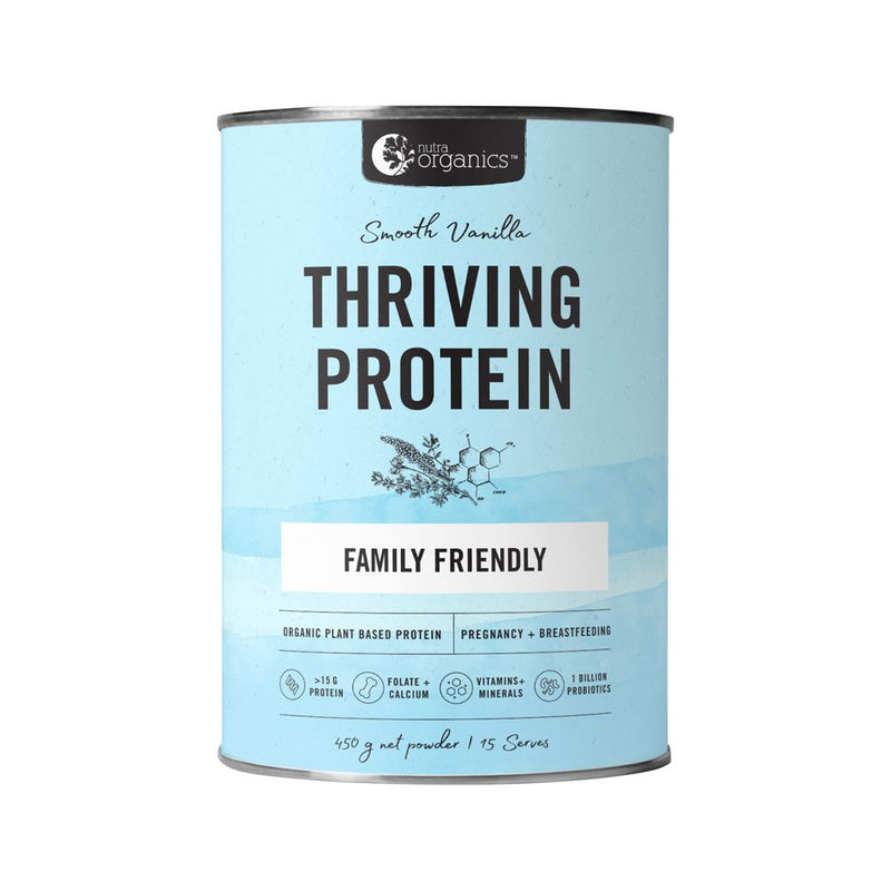 Nutra Organics Thriving Protein Smooth Vanilla 450g