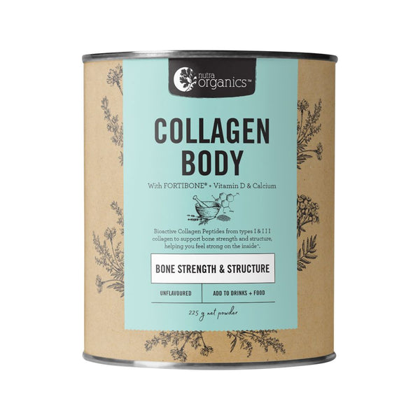 Nutra Organics Collagen Body With Fortibone Unflavoured 225g Powder