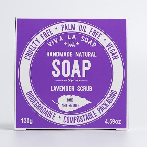 Viva La Body Tone & Smooth Lavender Scrub Soap 130g Bar
