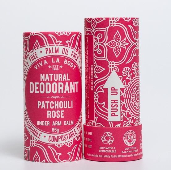 Viva La Body Natural Deodorant 65g Tube - Patchouli Rose