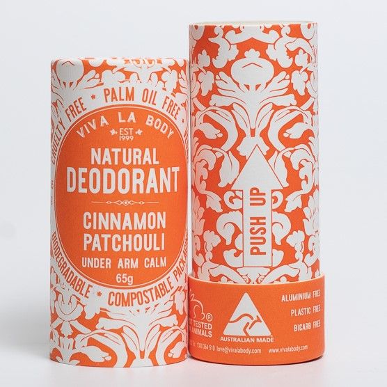 Viva La Body Natural Deodorant 65g Tube - Cinnamon Patchouli