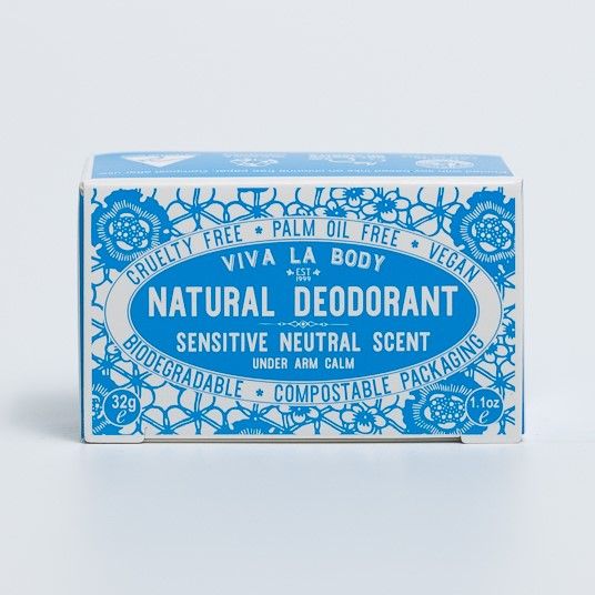 Viva La Body Natural Deodorant 32g Bar - Sensitive/Neutral