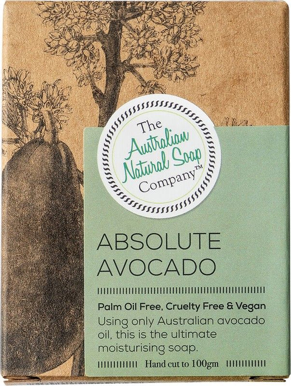 The Australian Natural Soap Co Face Soap Bar Absolute Avocado 100g