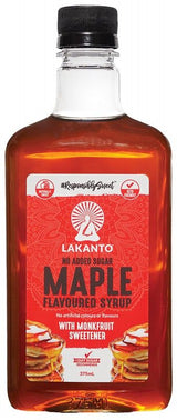 LAKANTO Maple Flavoured Syrup Monkfruit Sweetener 375ml