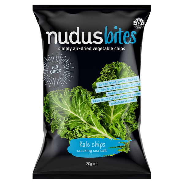 Nudus Bites Kale Chips Cracking Sea Salt 20g