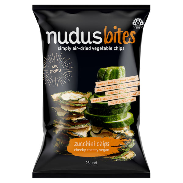 Nudus Bites Zucchini Chips Cheeky Cheesy Vegan 25g