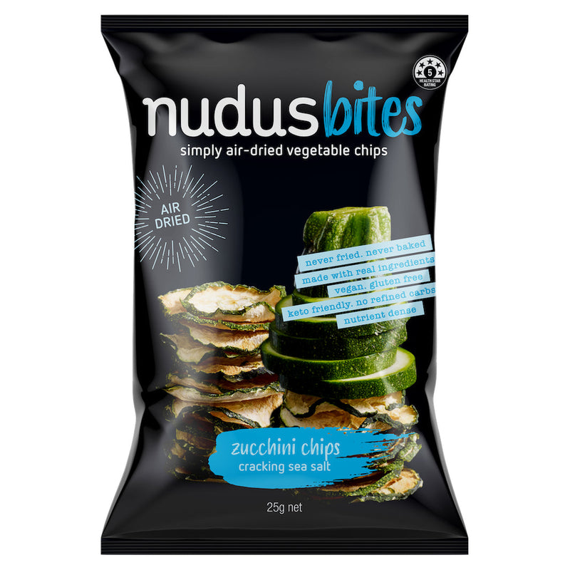 Nudus Bites Zucchini Chips Cracking Sea Salt 25g