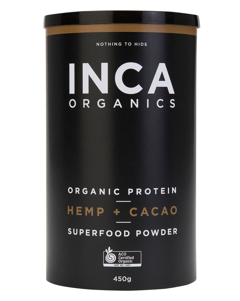 INCA Organics Organic Protein Hemp + Cacao Superfood Powder 450g ...