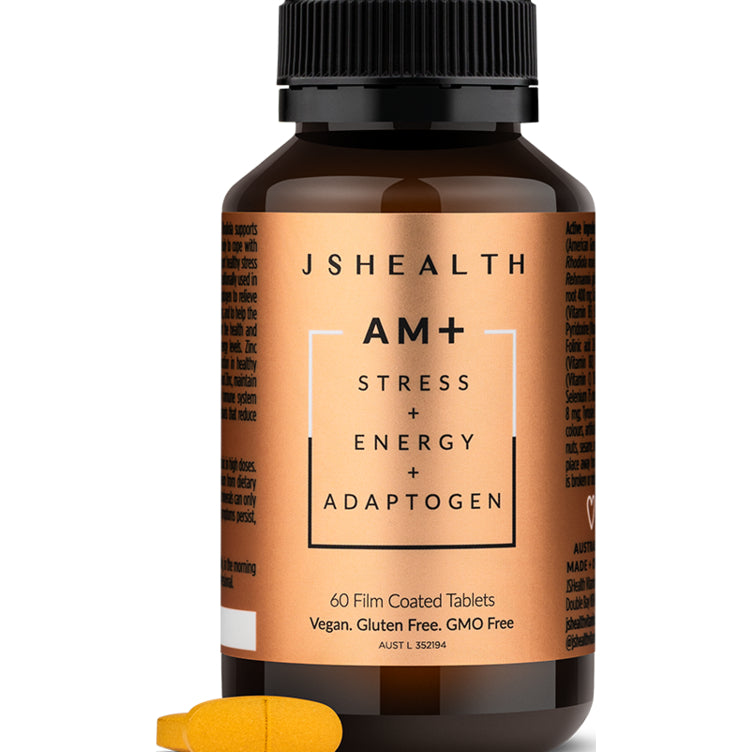 JS Health AM+ Stress + Energy + Adaptogen 30