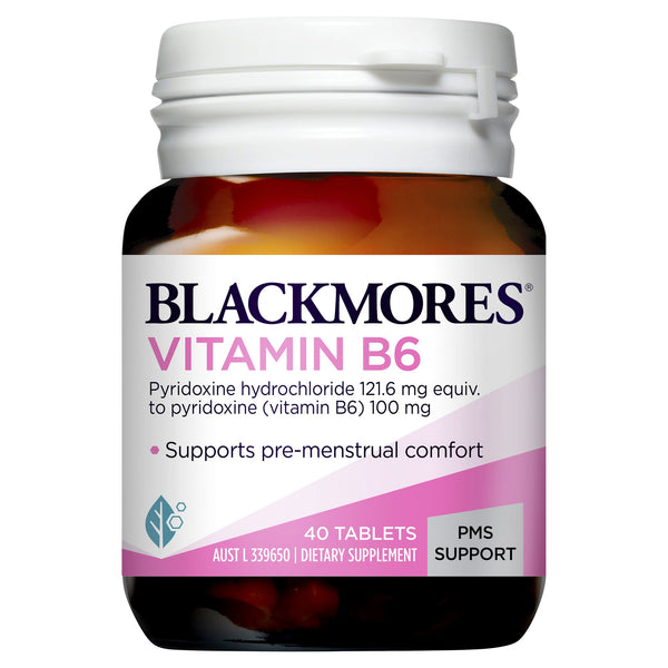 Blackmores Vitamin B6 100mg 40 Tablets New