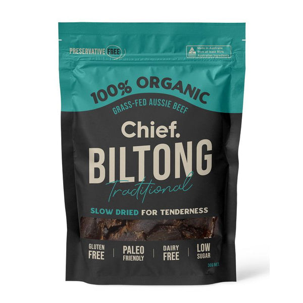 Chief Nutrition Chief Grass Fed Biltong - Traditional Beef 30g