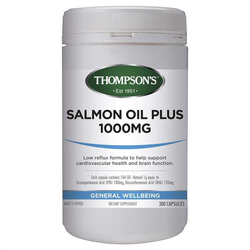 Thompson's Salmon Oil Plus 1000mg 300 Capsules