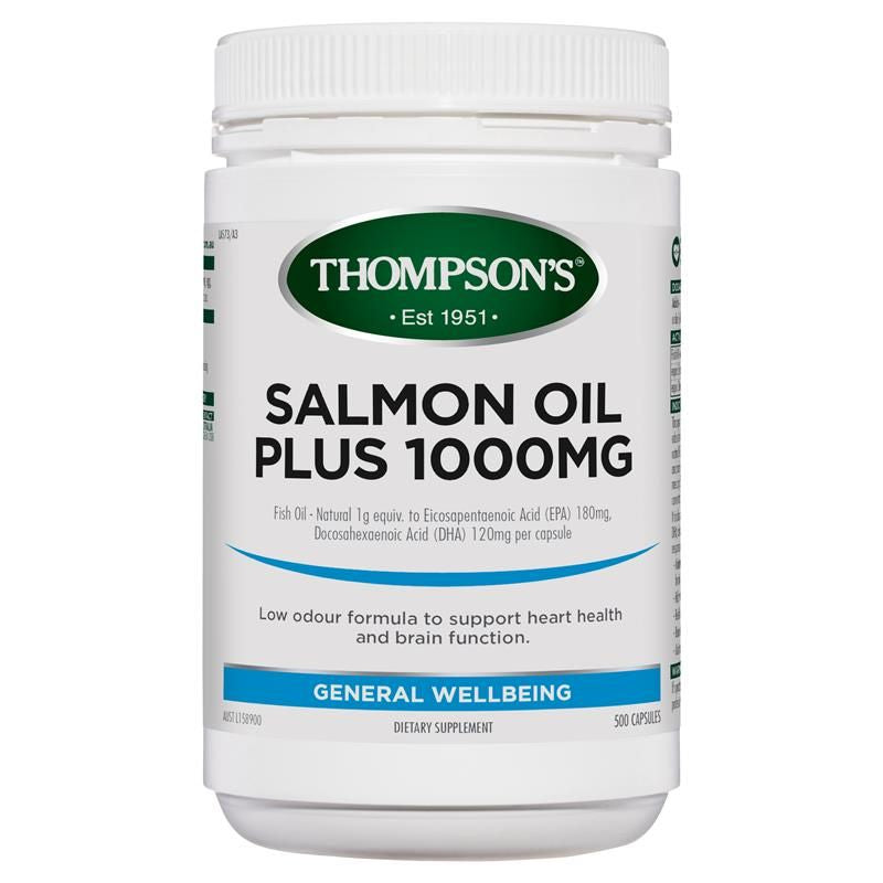 Thompson's Salmon Oil 1000mg 500 Capsules