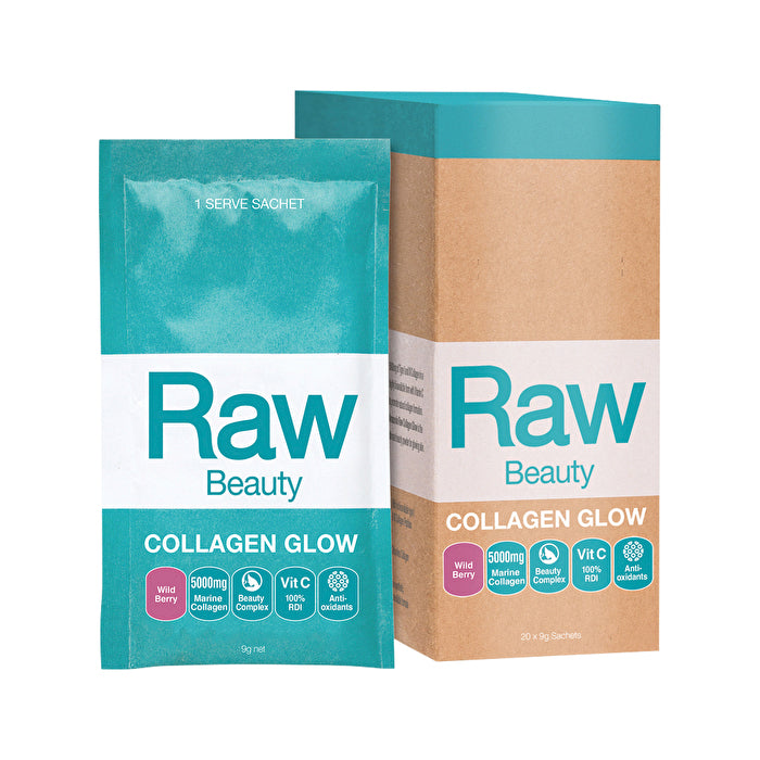 Amazonia Raw Beauty Collagen Glow Wild Berry Sachets 9g x 20 Pack