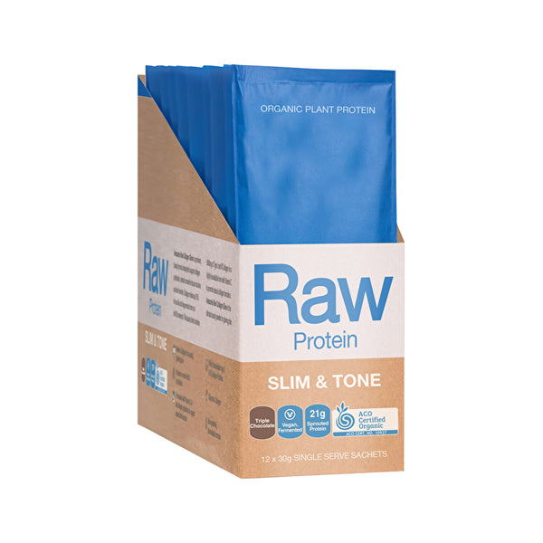 Amazonia Raw Protein Slim & Tone Triple Chocolate Sachets 30g x 12 Pack