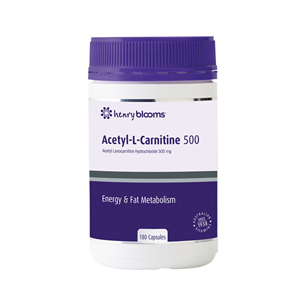 Henry Blooms Acetyl L Carnitine 500 180vc