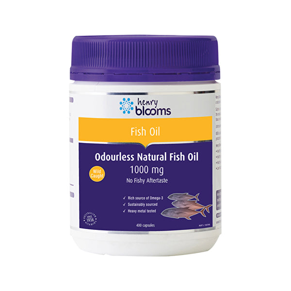 Henry Blooms Odourless Natural Fish Oil 1000mg 400c