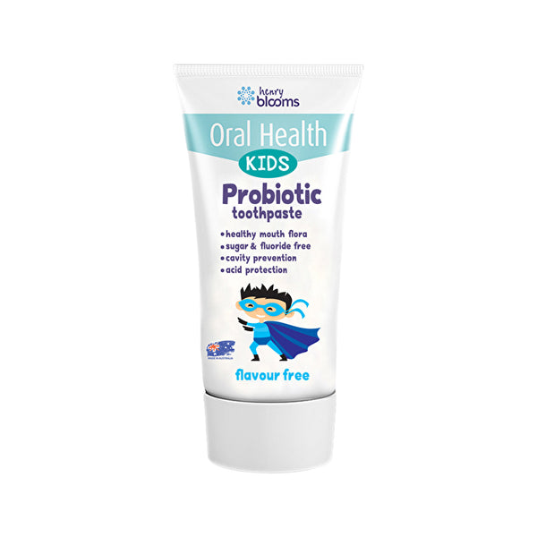 Henry Blooms Oral Health Probiotic Toothpaste Kids Flavour Free 50g