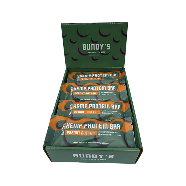 Bundys Health Bundy's Health Hemp Protein Bar Peanut Butter 60g x 12 Display