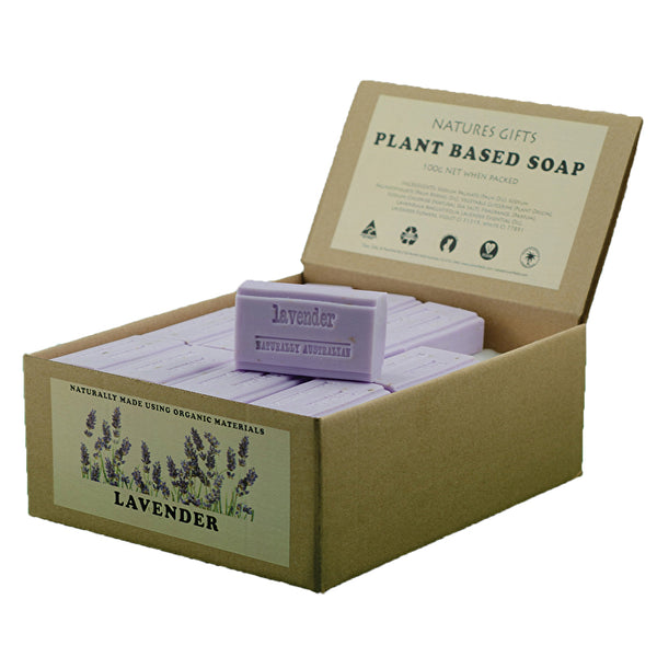 Clover Fields Natures Gifts Plant Based Soap Australian Lavender 100g x 36 Display