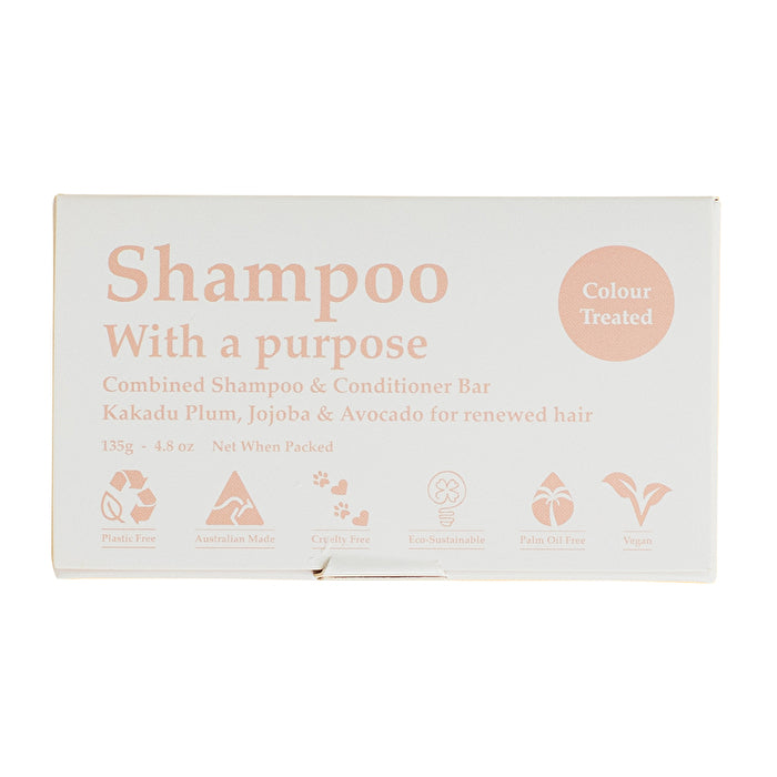 Clover Fields Shampoo with a Purpose by Clover Fields (Shampoo & Conditioner Bar) Colour Treated 135g