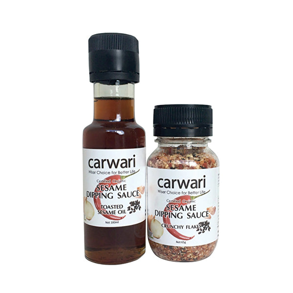 Carwari Org Sesame Dipping Sauce Flakes and Oil 100ml 65g