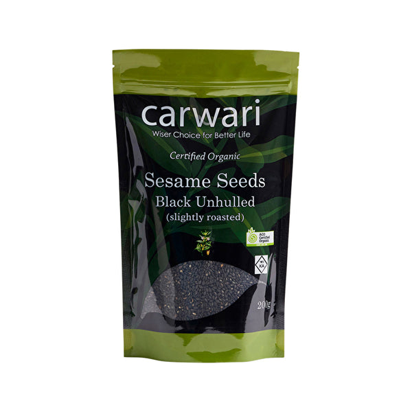 Carwari Organic Sesame Seeds Black Unhulled 200g