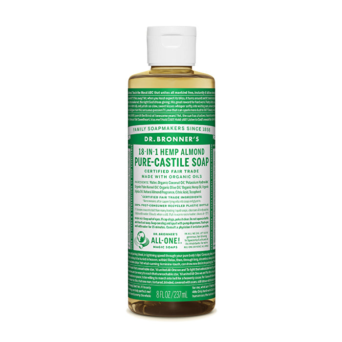 Dr. Bronner's Pure-Castile Soap Liquid (Hemp 18-in-1) Almond 237ml