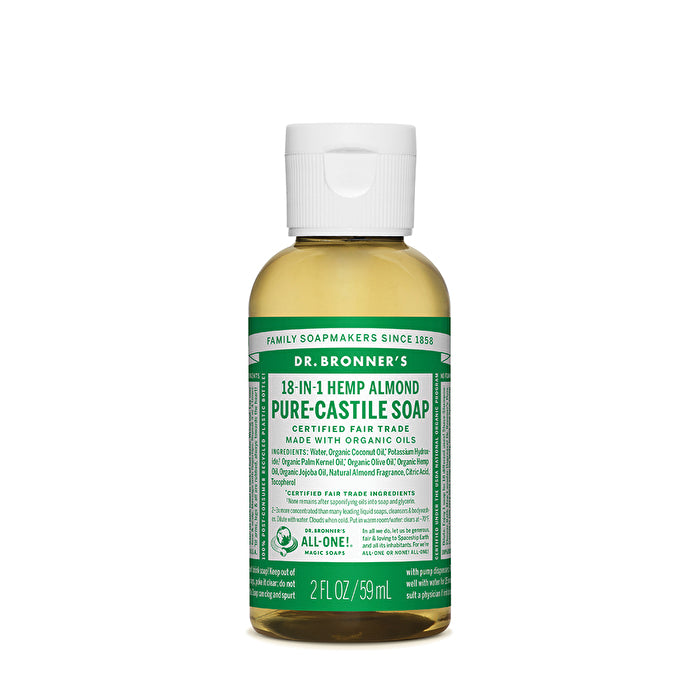 Dr. Bronner's Pure-Castile Soap Liquid (Hemp 18-in-1) Almond 59ml