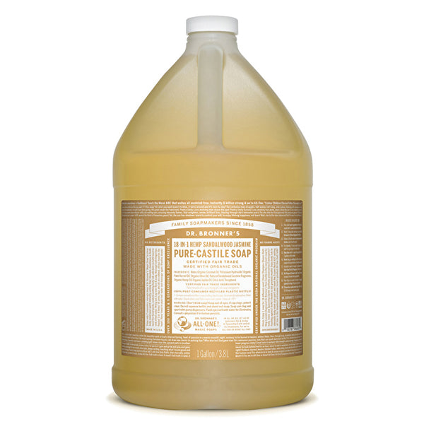 Dr. Bronner's Pure-Castile Soap Liquid (Hemp 18-in-1) Sandalwood Jasmine 3780ml