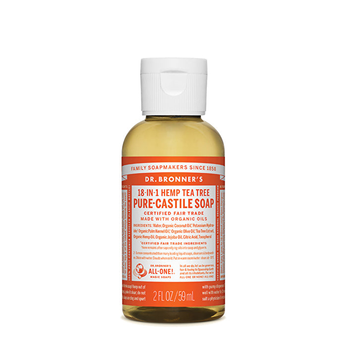 Dr. Bronner's Pure-Castile Soap Liquid (Hemp 18-in-1) Tea Tree 59ml