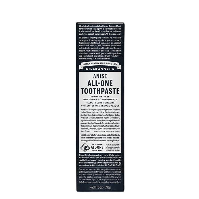 Dr. Bronner's Toothpaste (All-One) Anise 140g