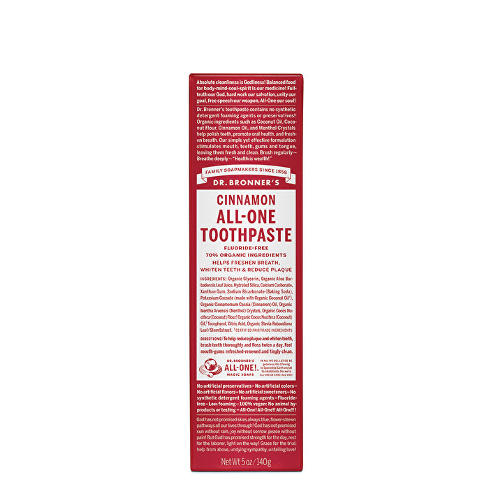 Dr. Bronner's Toothpaste (All-One) Cinnamon 140g