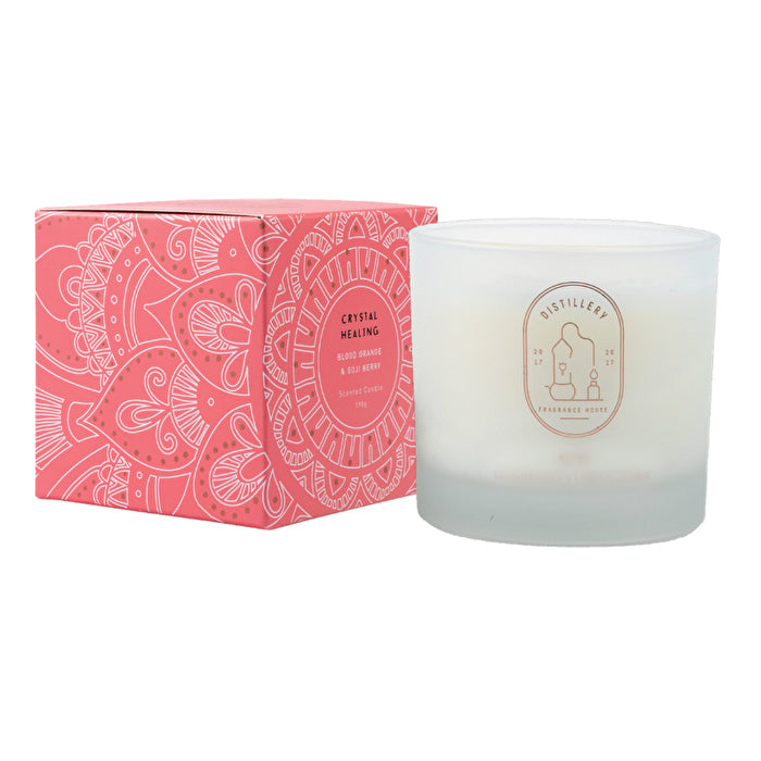 Distillery Fragrance House Soy Candle Crystal Healing (Blood Orange & Goji Berry) 190g