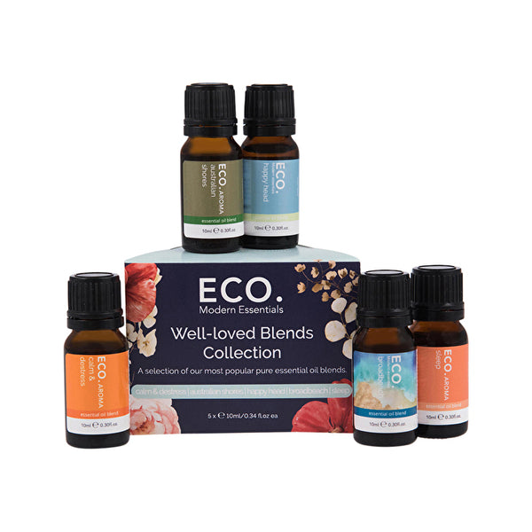 Eco Modern Essentials Aroma Essential Oil Blend Collection Well-Loved Blends 10ml x 5 Pack