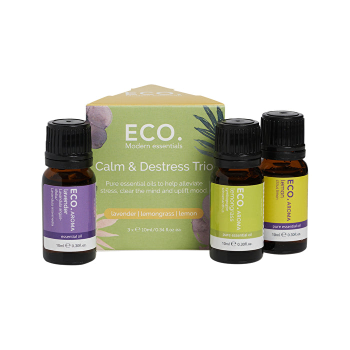 Eco Modern Essentials Aroma Essential Oil Trio Calm & Destress 10ml x 3 Pack