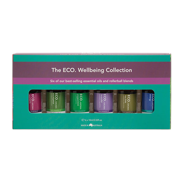Eco Modern Essentials Aroma Essential Oil & Roller Ball Wellbeing Collection 10ml x 6 Pack