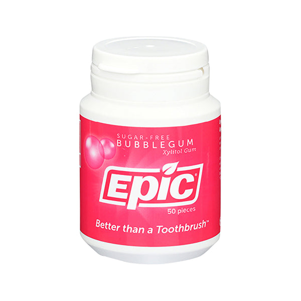 Epic Xylitol (Sugar-Free) Gum Bubble Gum Tub 50 Piece